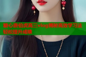 糖心唐伯虎高三vlog揭秘高效学习法轻松提升成绩