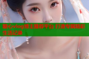 糖心vlog博主推荐平台 打造专属精彩生活记录