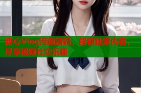 糖心Vlog污邀请码，解锁独家内容，尽享视频社交乐趣