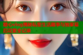 糖心vlog揭秘私密生活趣事与独家幕后花絮全记录