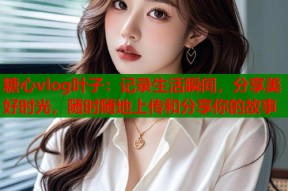 糖心vlog叶子：记录生活瞬间，分享美好时光，随时随地上传和分享你的故事