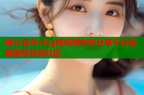 糖心官方vlog短视频创作分享平台智能推荐互动社区